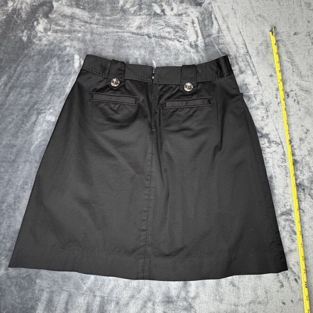 White House Black Market Skirt 4 Black Cotton Rayon Spandex Very Good Pre-Owned - Picture 7 of 11